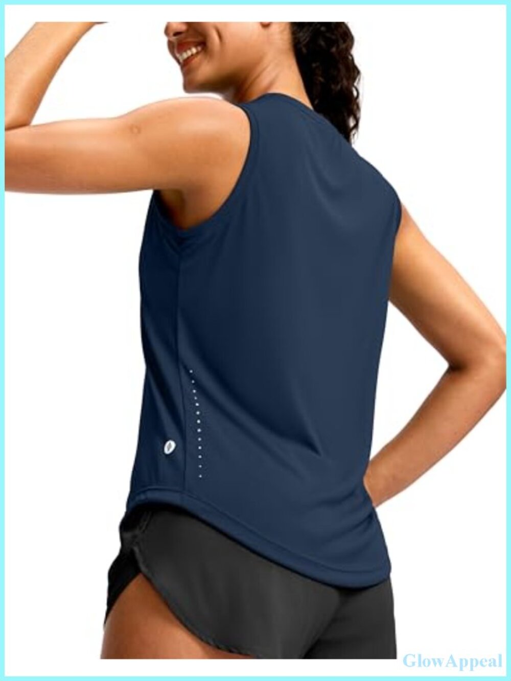SANTINY Womens Workout Tank Top High Neck Athletic Yoga Running Shirt